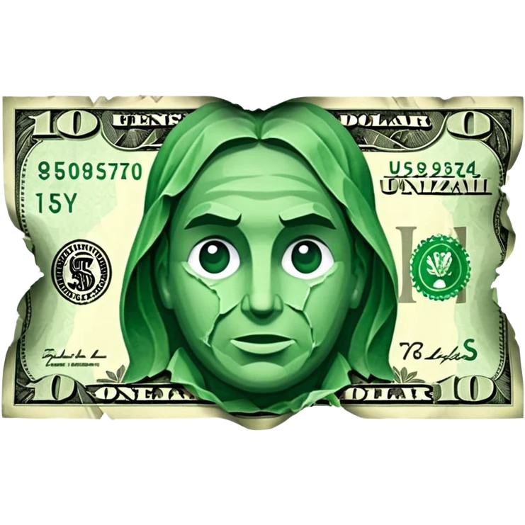 Falling value of the dollar emoji