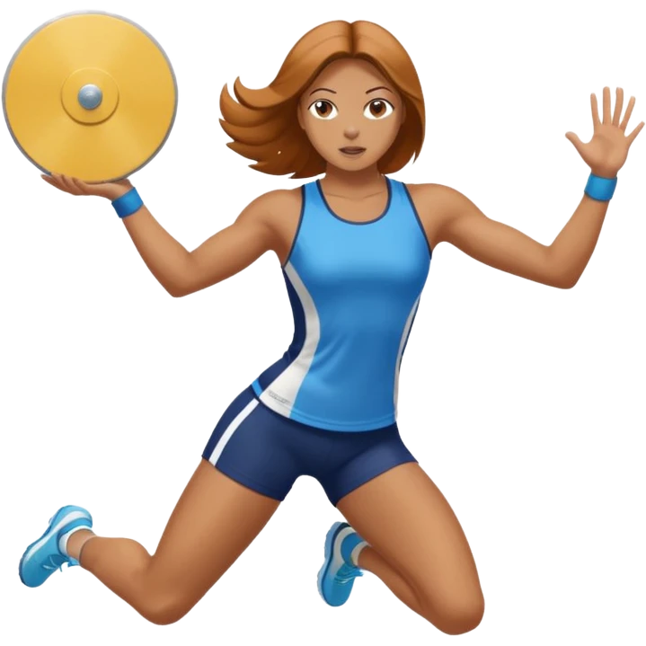 track and field throwing event female throwing discus more covered up emoji