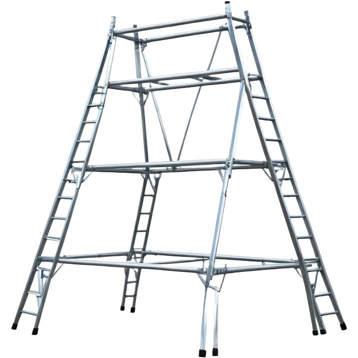 A Trapezoid-shaped scaffold that can be adjusted according to the bottom width and target height. emoji