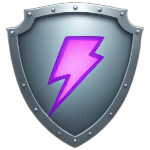 Shield with lightning emoji