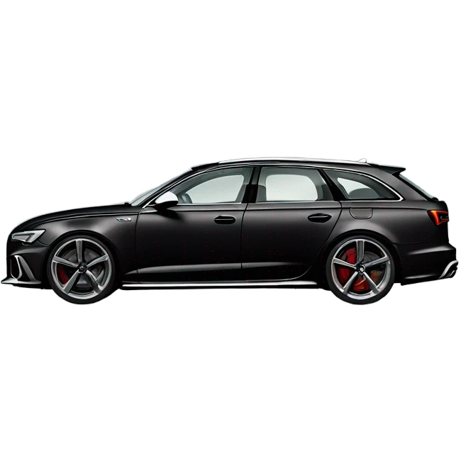 Black Audi RS6 goat driving  emoji