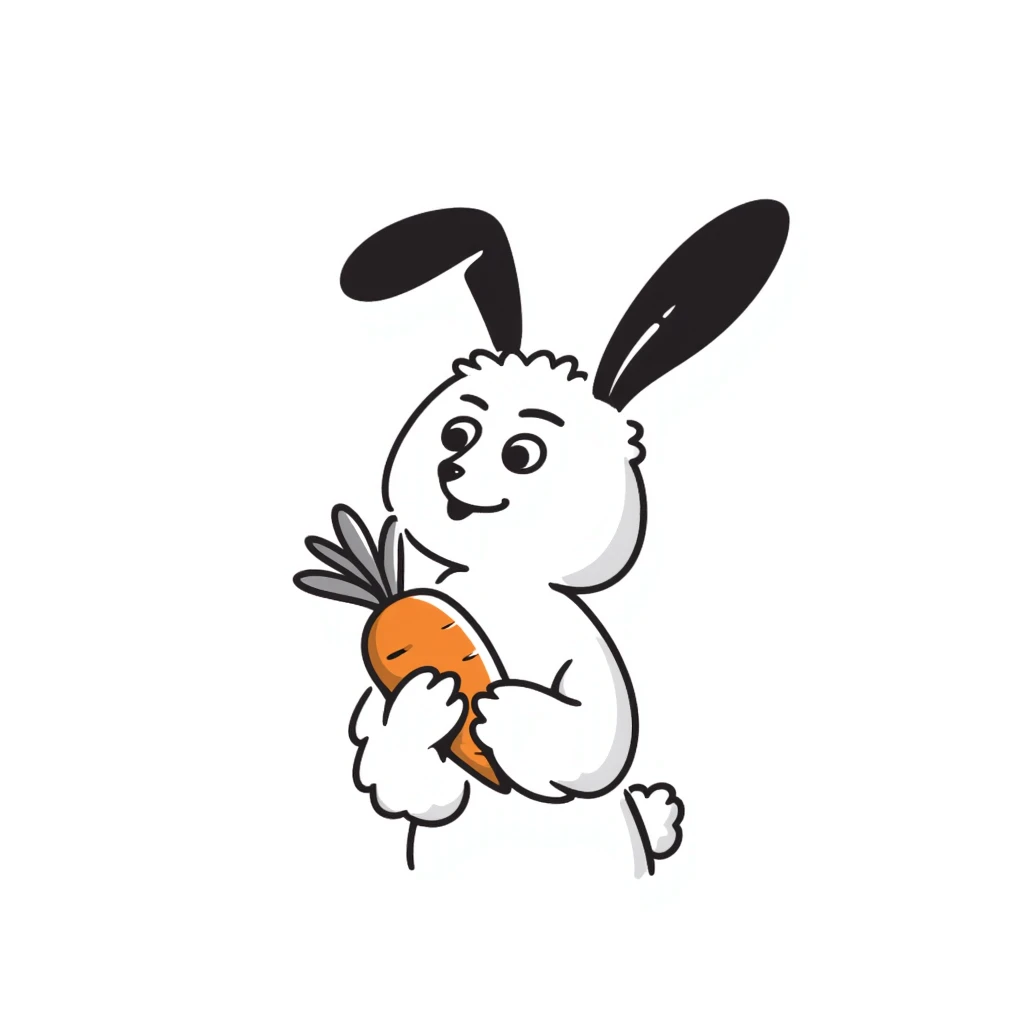 Easter bunny ears and carrot emoji