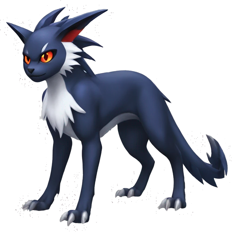 Edgy Cool Nargacuga-Litten-Absol-Pokémon Full Body emoji