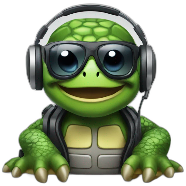 Dj turtle emoji