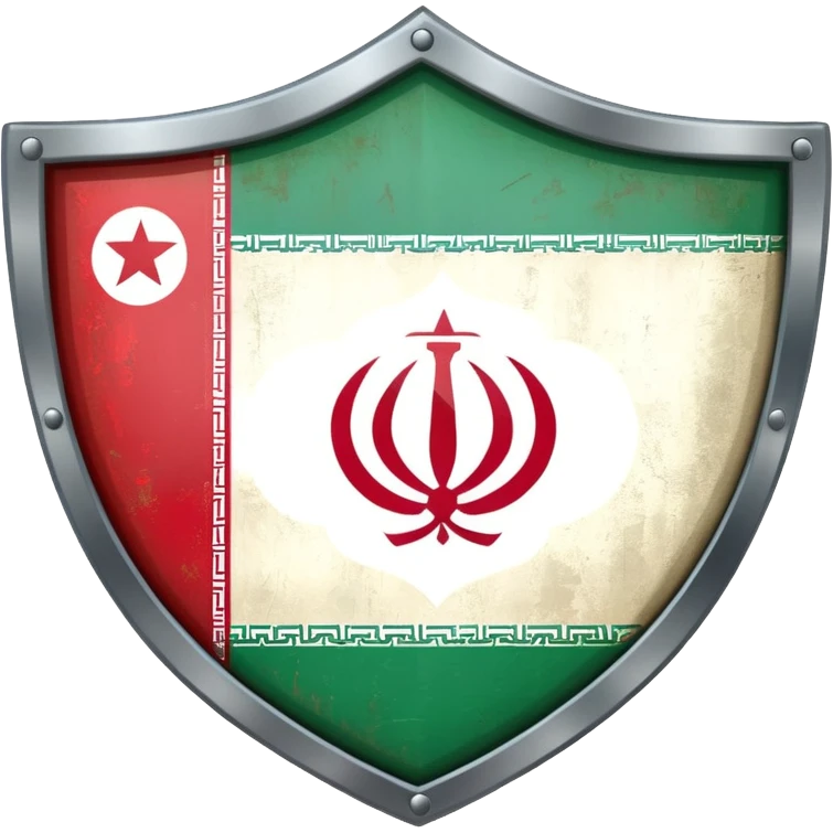 rectangular shield with the flag of Iran emoji