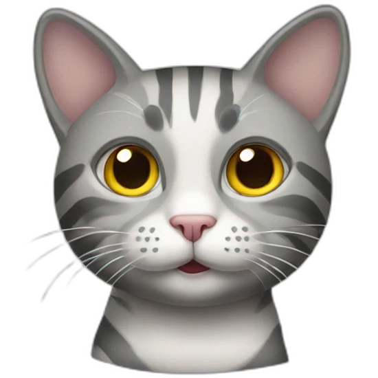 Gray striped cat emoji