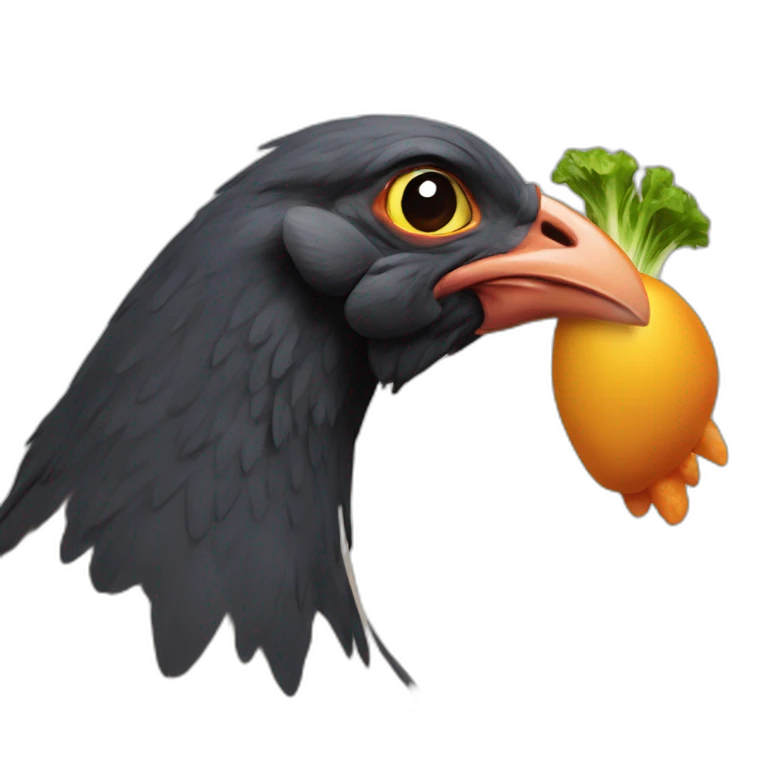 un noir qui mange du poulet emoji