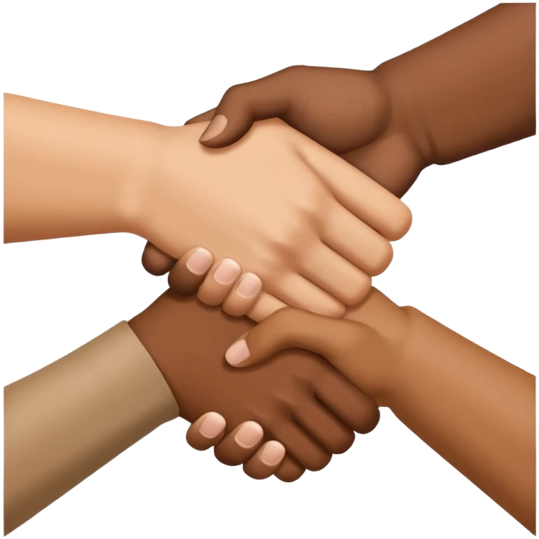 quad hand shake emoji