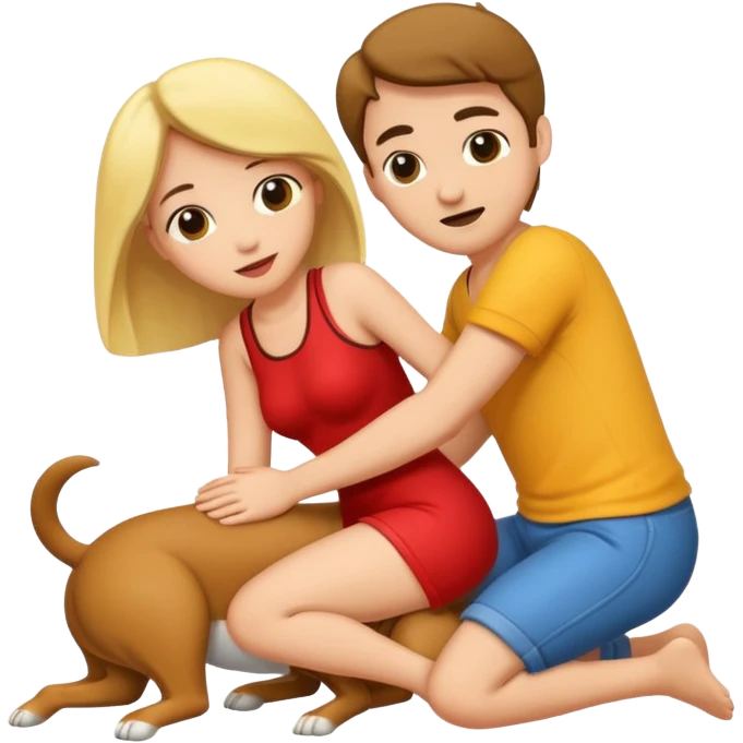 Couple doing doggy style sex emoji