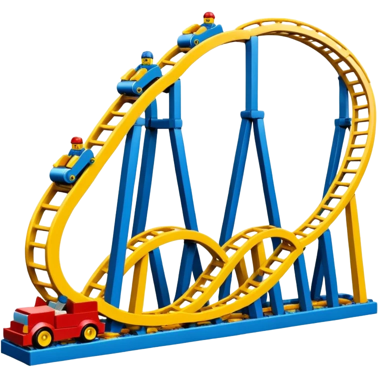 montanha russa radical de lego emoji