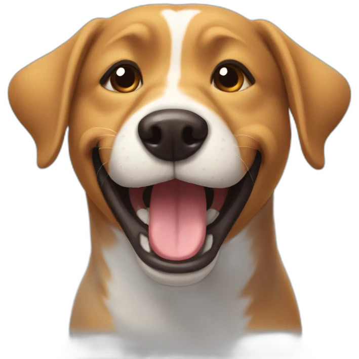 Happy mood dog emoji