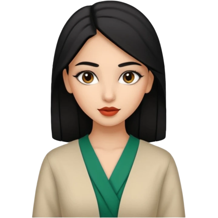 Une fille algérienne ou marocaine cheveux lisse trop belle vêtements stylés et des maquillages trop magnifique adolescente emoji