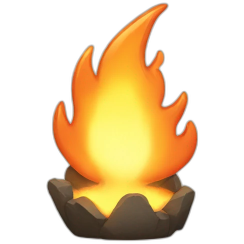 Shining fire emoji