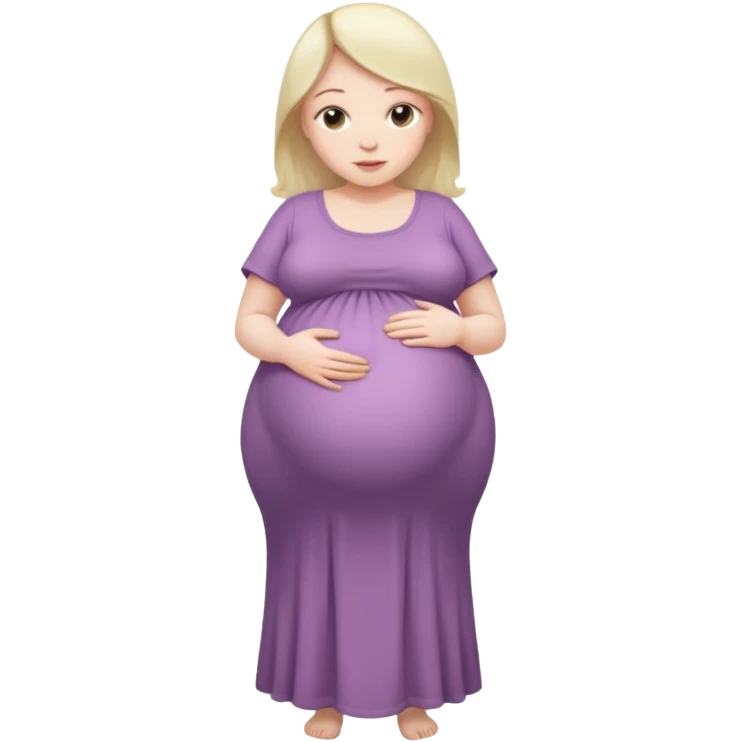 heavily pregnant woman with extremely abnormally huge overdue belly emoji