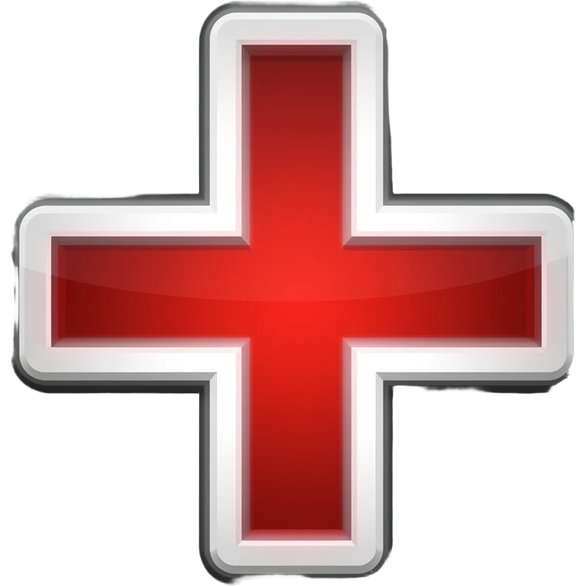 saint james cross red on black background emoji