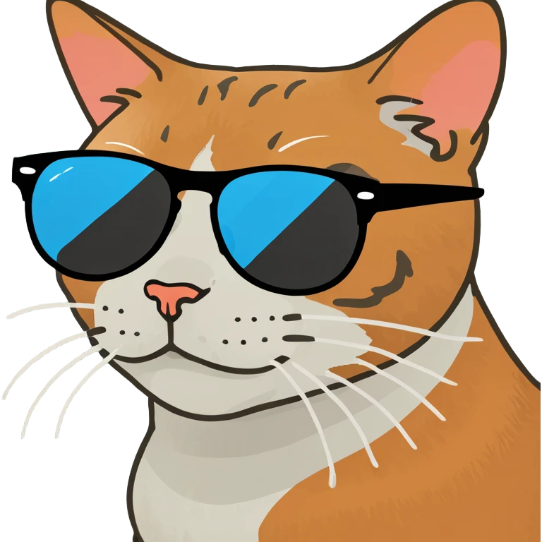 Cat with sunglasses emoji