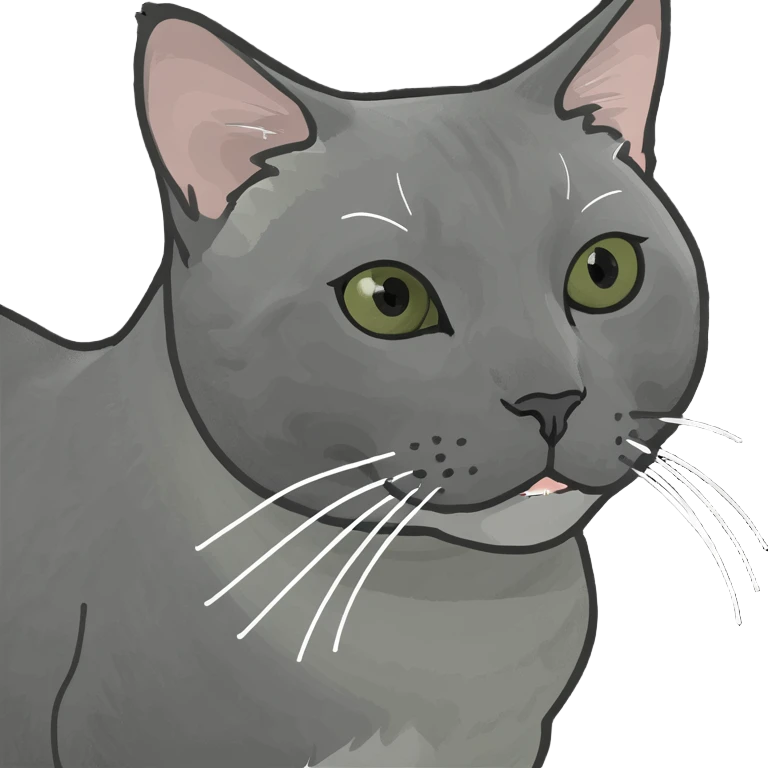 Gray cat with hear eyes emoji