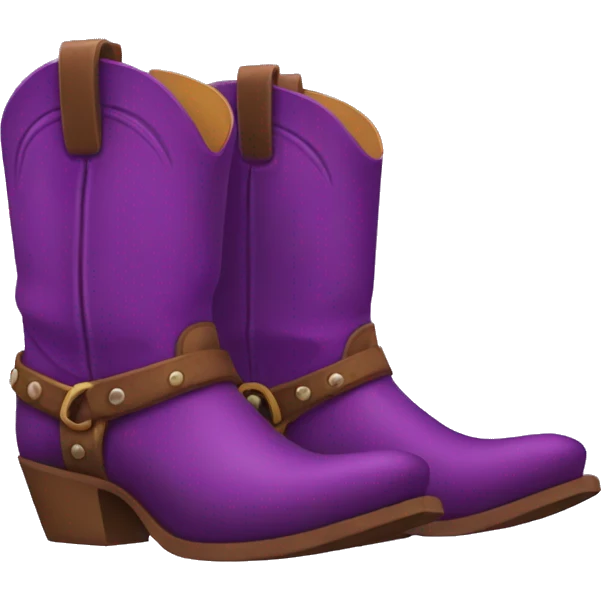 Putple cowboy boots emoji
