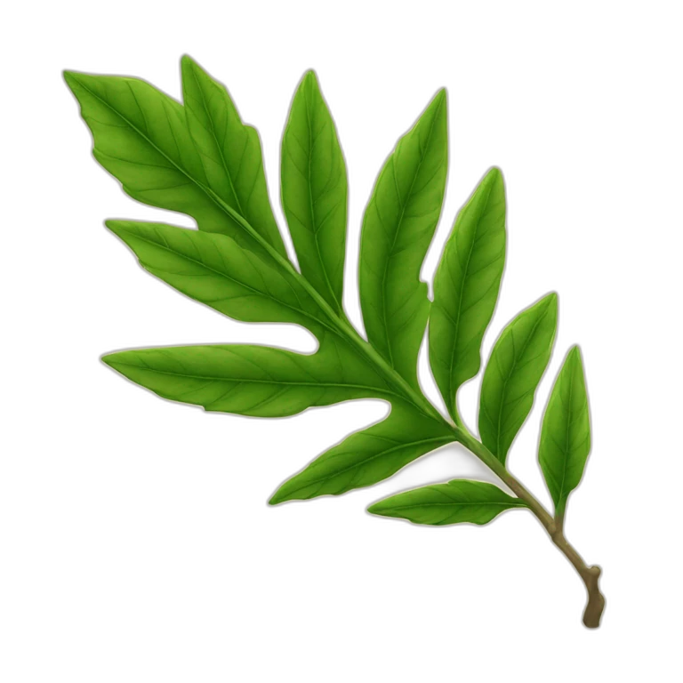 Une feuille d’érable japonais verte emoji