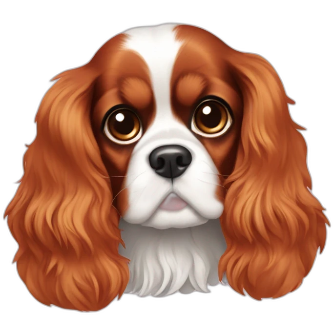 Cavalier King Charles tricolor  emoji