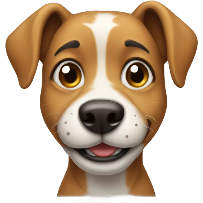 Cheeky dog emoji