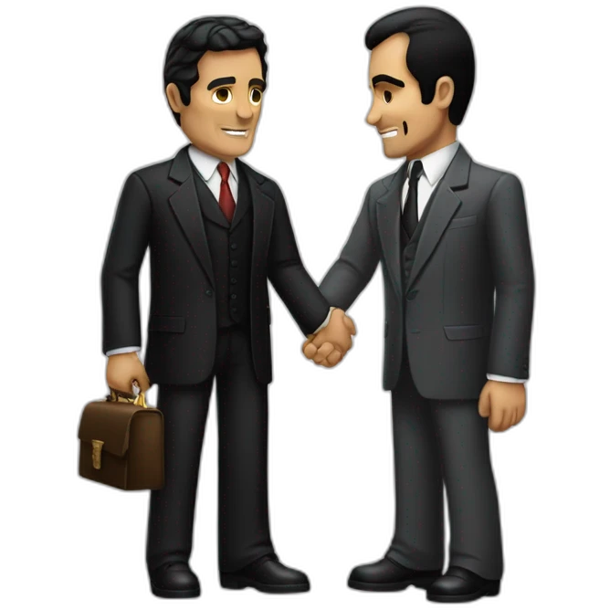 tony montana and the godfather shaking hands emoji