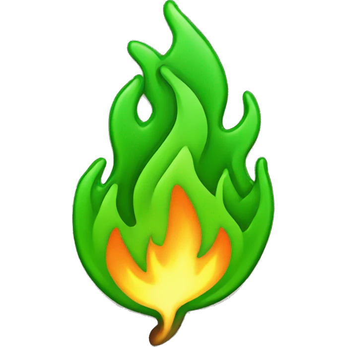 green fire  emoji