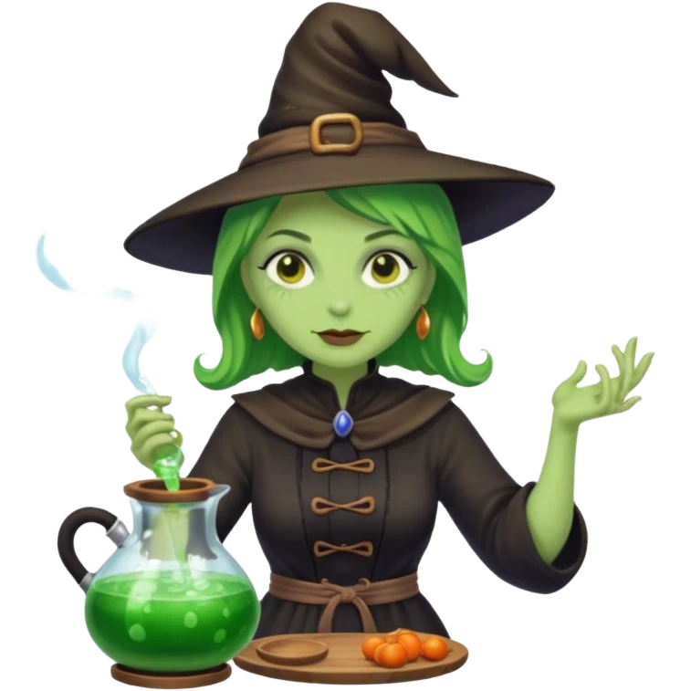green witch cooking potion emoji