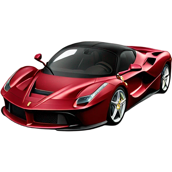 Burgundy Ferrari La Ferrari front emoji