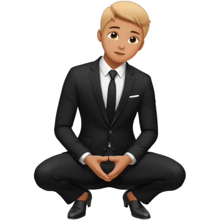 Kneeling person silhouette (proposal pose) emoji