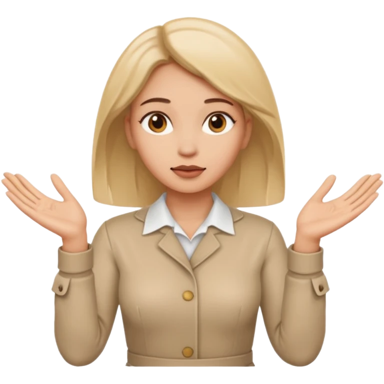 대체 왜?라는 손 포즈를 하고있는 여자 emoji