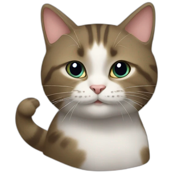 Un chat qui fait un câlin à un chat emoji