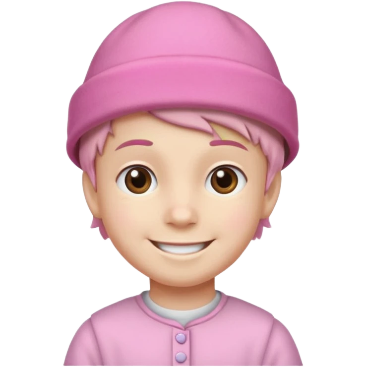pink hatt and dress boy emoji