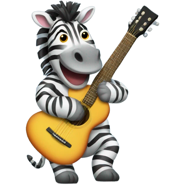 Zebra with a guitar  emoji