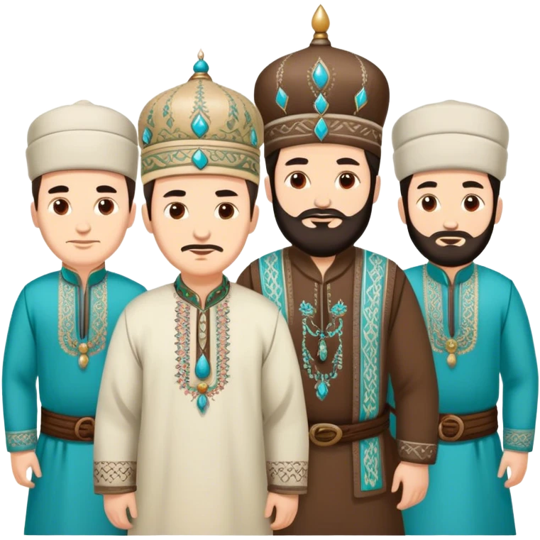 2 bold guys, 2 tatar from Kazan and 1 big man from Ural emoji