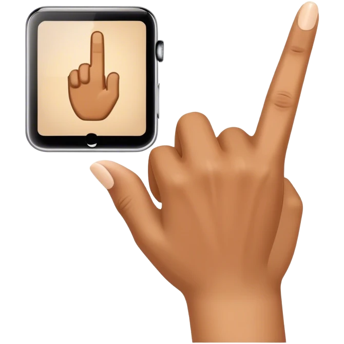 hand pointing towards screen and clicking emoji