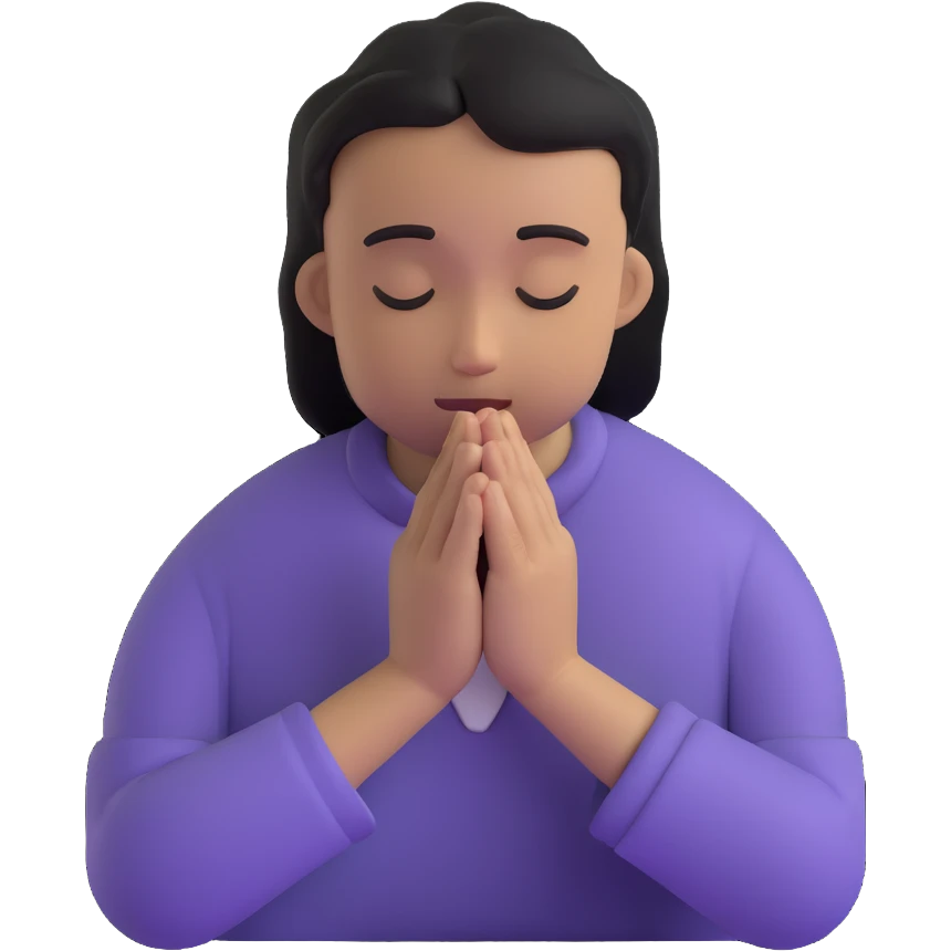 person praying with hands clasped emoji