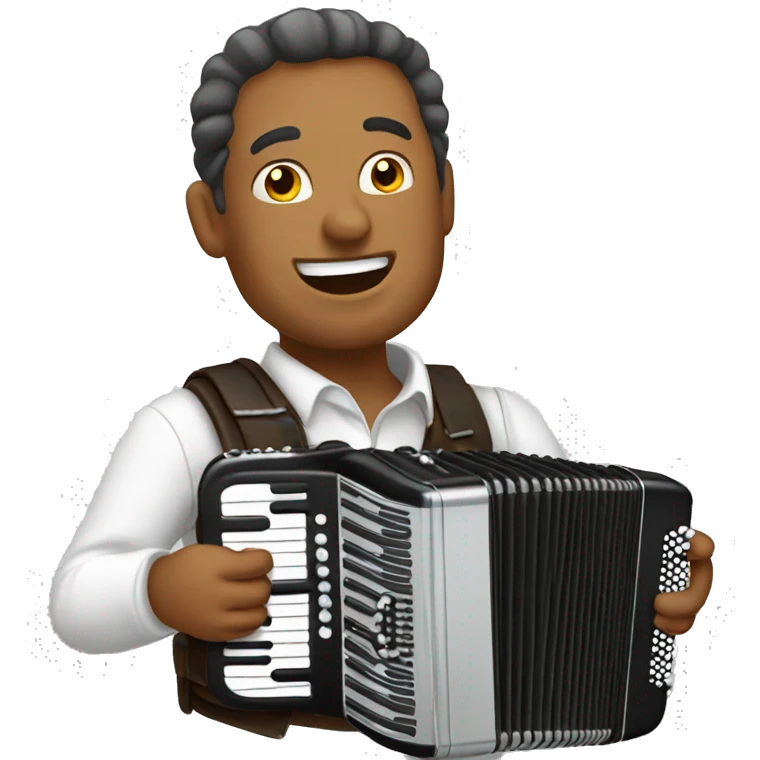 a man playing an acordeon emoji