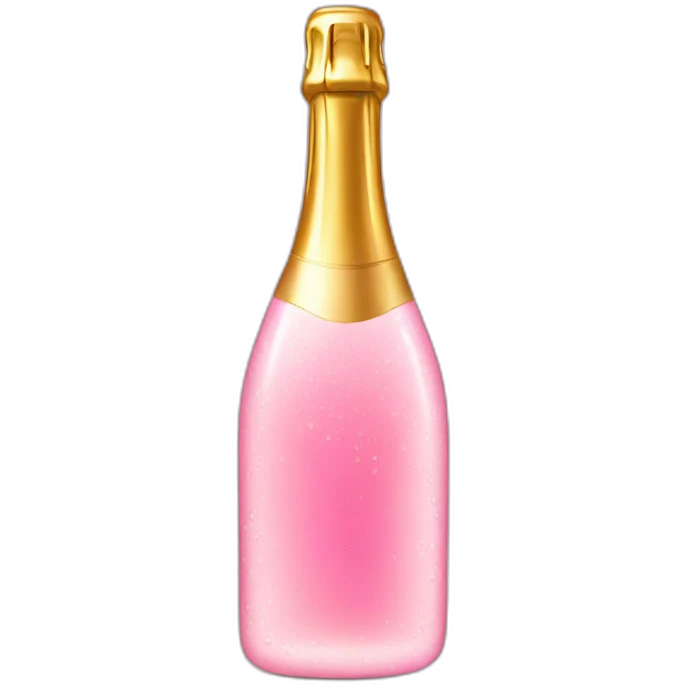 wet pink champagne bottle emoji