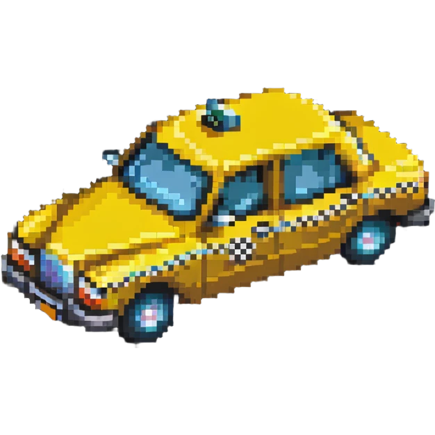 classic yellow taxi cab emoji