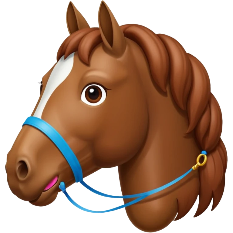HORSE with the mouth of a balloon in it’s mouth emoji