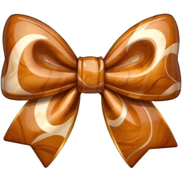 marble brown bow emoji