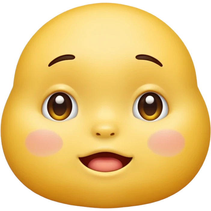 squish face emoji, cheeks puffed out, playful emoji