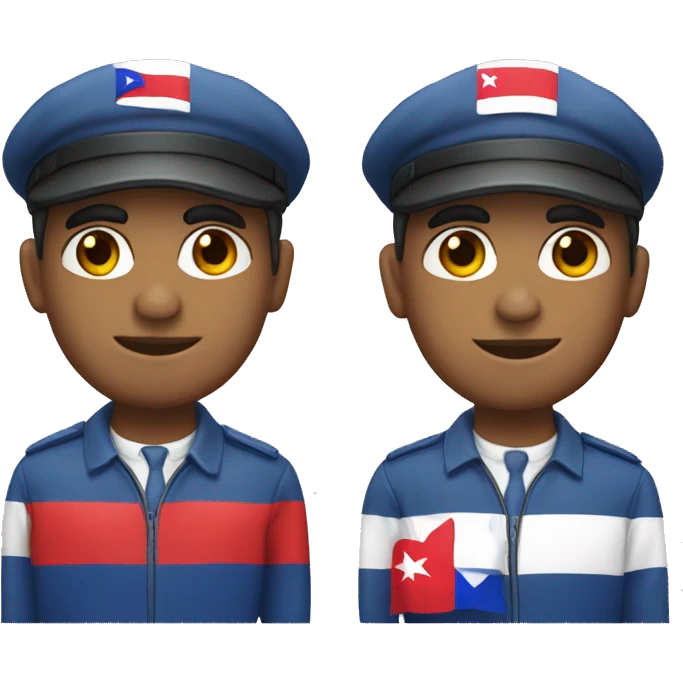 bus driver with a chilean flag cap emoji
