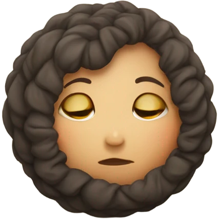 Girl curled in a ball emoji