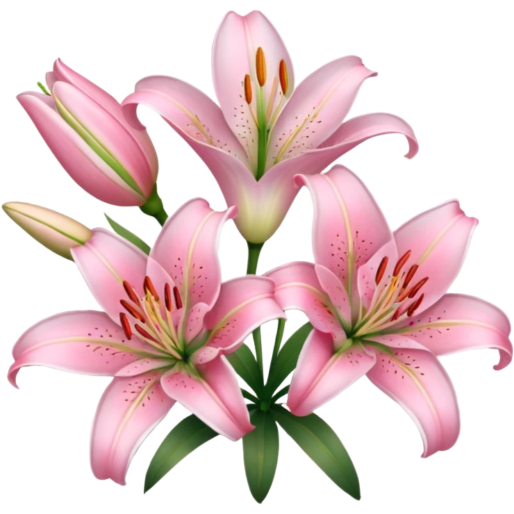 pink lilies emoji