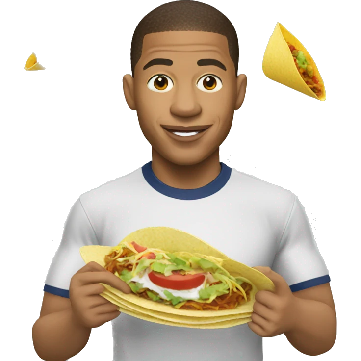 Mbappé qui mange un tacos emoji