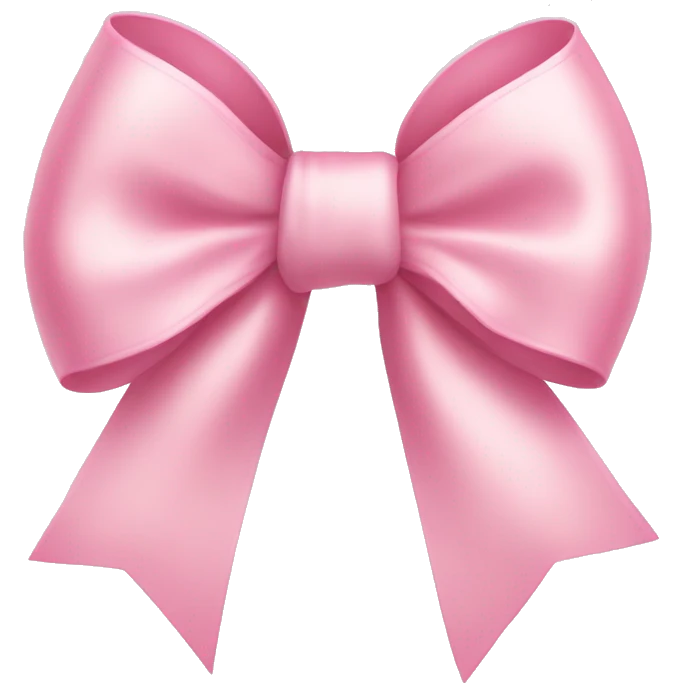 light pink ribbon bow emoji