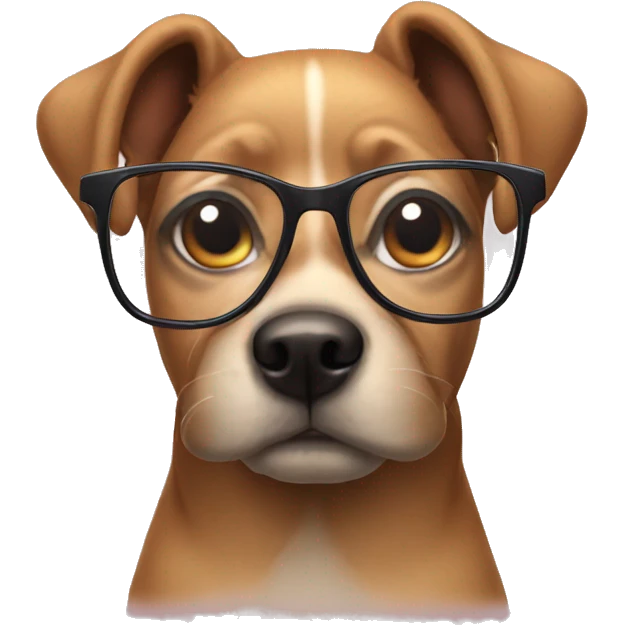 dog with glasses  emoji