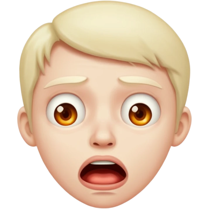 Anguished face while mouth watering emoji